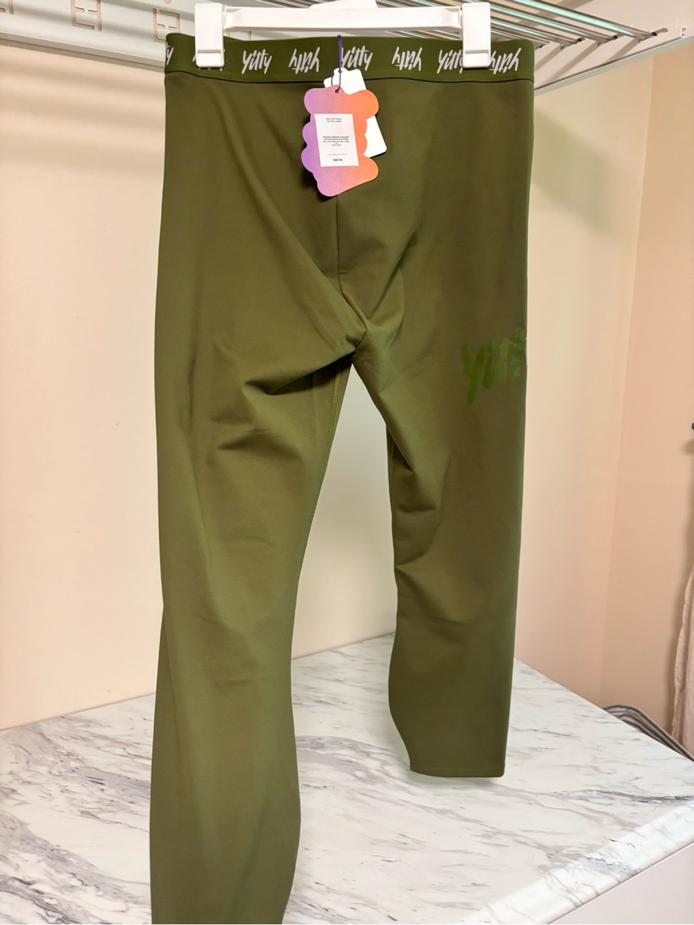 NWT Yitty Major Label Shaping High Waist Leggings Olive Green Bossy Mossy - XL